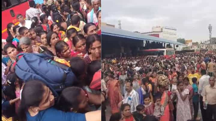 ಕೊಪ್ಪಳ: ಬಸ್ಸಿಗಾಗಿ ನೂಕುನುಗ್ಗಲು, ಶಕ್ತಿ ಯೋಜನೆ ಎಫೆಕ್ಟ್ಗೆ ಮಹಿಳೆಯರು ಸುಸ್ತೋ ಸುಸ್ತು ಕೊಪ್ಪಳ: ಬಸ್ಸಿಗಾಗಿ ನೂಕುನುಗ್ಗಲು, ಶಕ್ತಿ ಯೋಜನೆ ಎಫೆಕ್ಟ್ಗೆ ಮಹಿಳೆಯರು ಸುಸ್ತೋ ಸುಸ್ತು