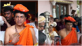 ಅಯ್ಯಪ್ಪ ಸ್ವಾಮಿ ದೇವಾಲಯಕ್ಕೆ ಇರುಮುಡಿ ಹೊತ್ತು ಸಾಗಿದ ಶಿವಣ್ಣ ದಂಪತಿ