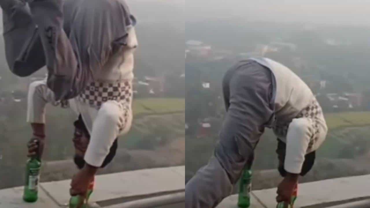 Viral Video: ಜಿಂದಾಲ್ ಟವರ್ ಏರಿ 282 ಅಡಿ ಎತ್ತರದಲ್ಲಿ ವ್ಯಕ್ತಿಯ ಅಪಾಯಕಾರಿ ಸಾಹಸ Viral Video: ಜಿಂದಾಲ್ ಟವರ್ ಏರಿ 282 ಅಡಿ ಎತ್ತರದಲ್ಲಿ ವ್ಯಕ್ತಿಯ ಅಪಾಯಕಾರಿ ಸಾಹಸ