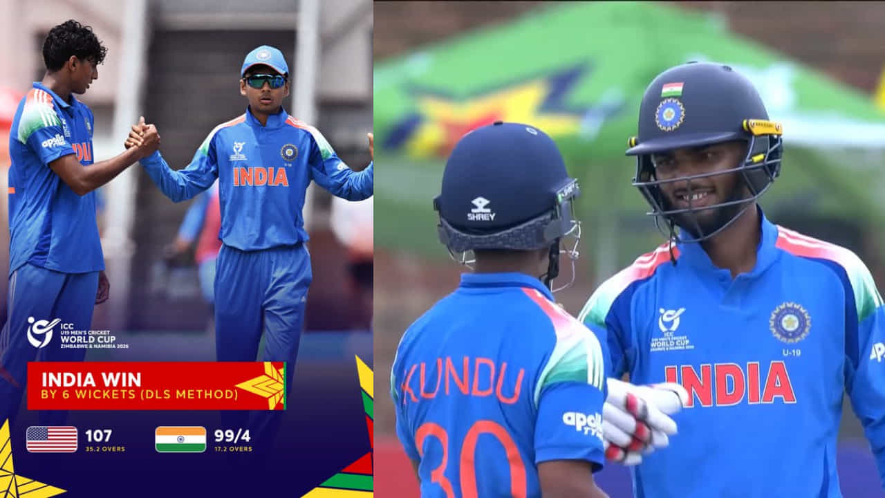 U19 ವಿಶ್ವಕಪ್ನಲ್ಲಿ ಗೆಲುವಿನ ಶುಭಾರಂಭ ಮಾಡಿದ ಯಂಗ್ ಇಂಡಿಯಾ U19 ವಿಶ್ವಕಪ್ನಲ್ಲಿ ಗೆಲುವಿನ ಶುಭಾರಂಭ ಮಾಡಿದ ಯಂಗ್ ಇಂಡಿಯಾ