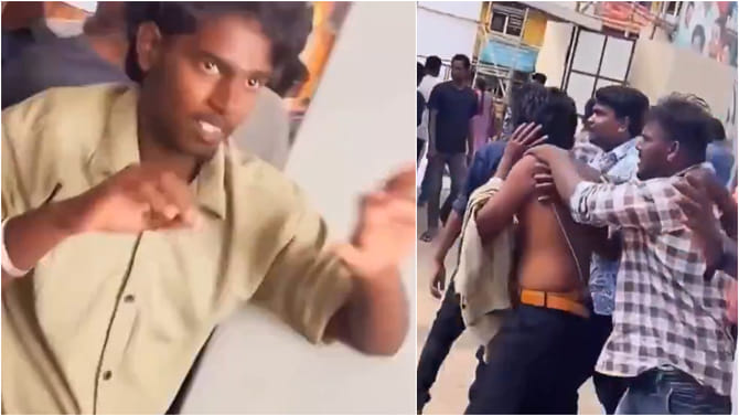 ಟಿವಿಕೆ ಬಾವುಟ ತೋರಿಸಿದ ವಿಜಯ್ ಅಭಿಮಾನಿಗೆ ಥಳಿಸಿದ ಅಜಿತ್ ಫ್ಯಾನ್ಸ್