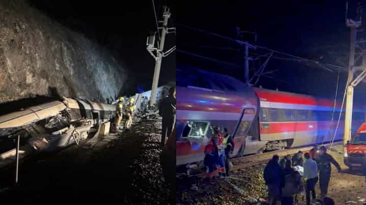 Train Accident: ಸ್ಪೇನ್ನಲ್ಲಿ ಎರಡು ಹೈಸ್ಪೀಡ್ ರೈಲುಗಳ ನಡುವೆ ಡಿಕ್ಕಿ, 21 ಮಂದಿ ಸಾವು Train Accident: ಸ್ಪೇನ್ನಲ್ಲಿ ಎರಡು ಹೈಸ್ಪೀಡ್ ರೈಲುಗಳ ನಡುವೆ ಡಿಕ್ಕಿ, 21 ಮಂದಿ ಸಾವು