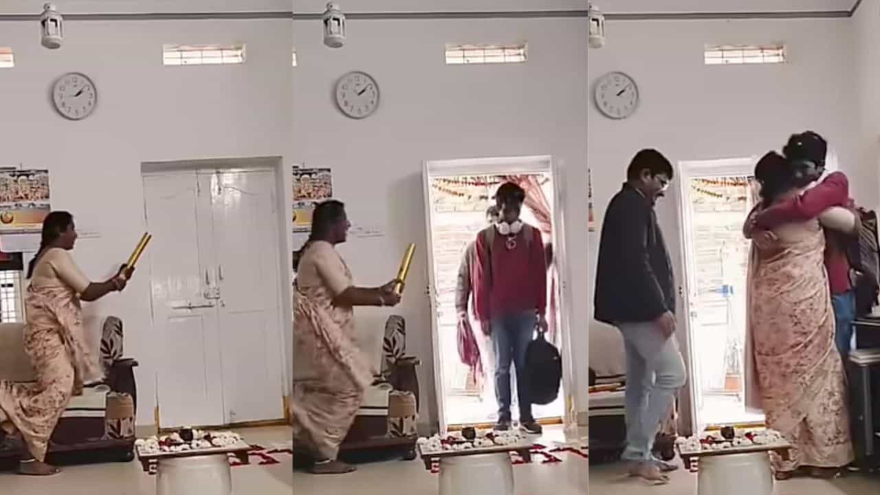 Video: ನಾಲ್ಕು ತಿಂಗಳ ಬಳಿಕ ಮನೆಗೆ ಮರಳಿದ ಮಗನಿಗೆ ಅದ್ದೂರಿ ಸ್ವಾಗತ ಕೋರಿದ ತಾಯಿ
