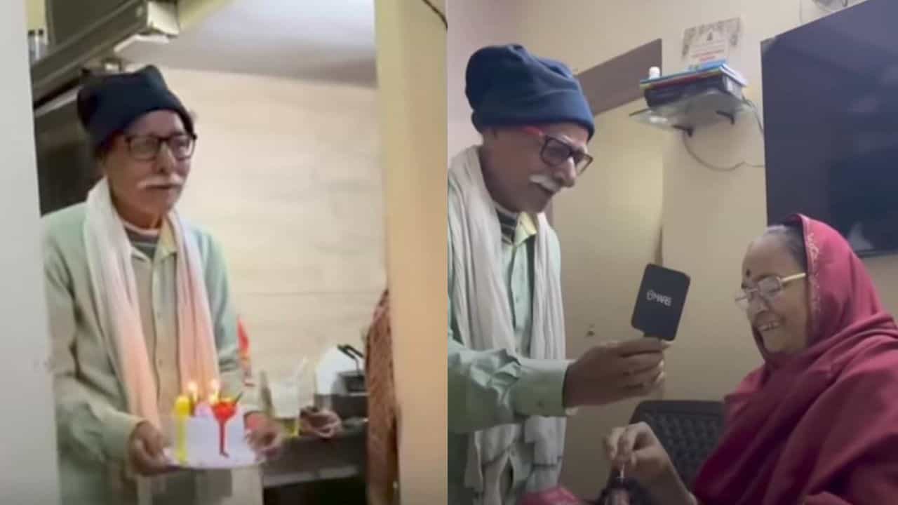 Video: ಇದು ವೃದ್ಧ ದಂಪತಿಯ ಶುದ್ಧ ಪ್ರೀತಿ; ಮಡದಿಯ ಹುಟ್ಟುಹಬ್ಬಕ್ಕೆ ಸರ್ಪ್ರೈಸ್ ನೀಡಿದ ವೃದ್ಧ ವ್ಯಕ್ತಿ