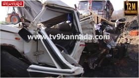 ಬೊಲೆರೋಗೆ ಡಿಕ್ಕಿ ಹೊಡೆದು ಅರ್ಧ ಕಿಮೀ ತಳ್ಳಿಕೊಂಡೋಗಿ ಉರುಳಿಬಿದ್ದ ಕಂಟೇನರ್!