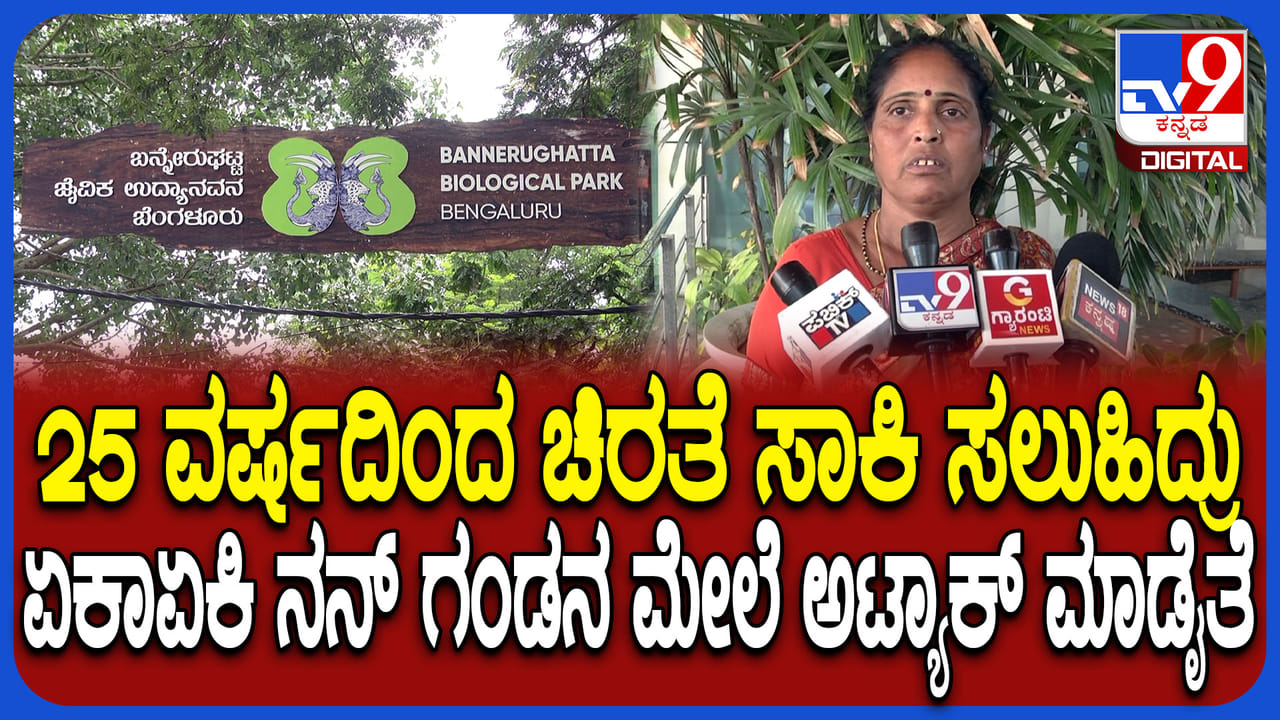 ಬನ್ನೇರುಘಟ್ಟ ಉದ್ಯಾನವನದಲ್ಲಿ ಸಿಬ್ಬಂದಿ ಮೇಲೆ ಚಿರತೆ ದಾಳಿ; ಗಂಭೀರ ಗಾಯ, ಗಾಯಾಳು ಪತ್ನಿ ಹೇಳಿದ್ದಿಷ್ಟು ಬನ್ನೇರುಘಟ್ಟ ಉದ್ಯಾನವನದಲ್ಲಿ ಸಿಬ್ಬಂದಿ ಮೇಲೆ ಚಿರತೆ ದಾಳಿ; ಗಂಭೀರ ಗಾಯ, ಗಾಯಾಳು ಪತ್ನಿ ಹೇಳಿದ್ದಿಷ್ಟು