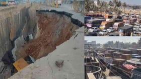 ಬೆಂಗಳೂರಿನಲ್ಲಿ ದಿಢೀರ್ ಕುಸಿದು ಬಿದ್ದ ರಸ್ತೆ; ಫುಲ್ ಟ್ರಾಫಿಕ್ ಜಾಮ್!