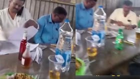 ಎಣ್ಣೆ ಪಾರ್ಟಿ ಜತೆಗೇ ಕಡತ ನಿರ್ವಹಣೆ! ಬೆಸ್ಕಾಂ ಅಧಿಕಾರಿಗಳ ವಿಡಿಯೋ ವೈರಲ್