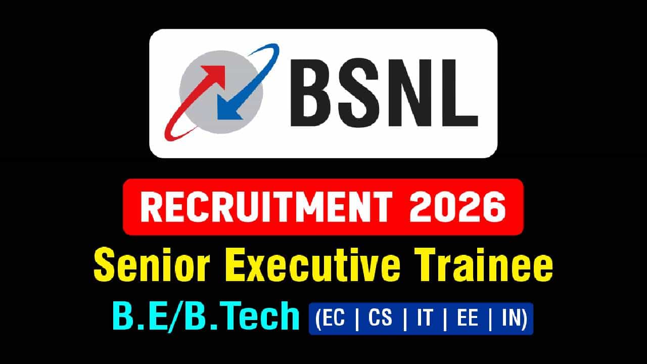 BSNL Recruitment 2026: BSNLನಲ್ಲಿ 120 ಸೀನಿಯರ್ ಎಕ್ಸಿಕ್ಯುಟಿವ್ ಟ್ರೈನಿ ಹುದ್ದೆಗೆ ನೇಮಕಾತಿ; ಸಂಬಳ ಮತ್ತು ಸೌಲಭ್ಯಗಳ ವಿವರ ಇಲ್ಲಿದೆ