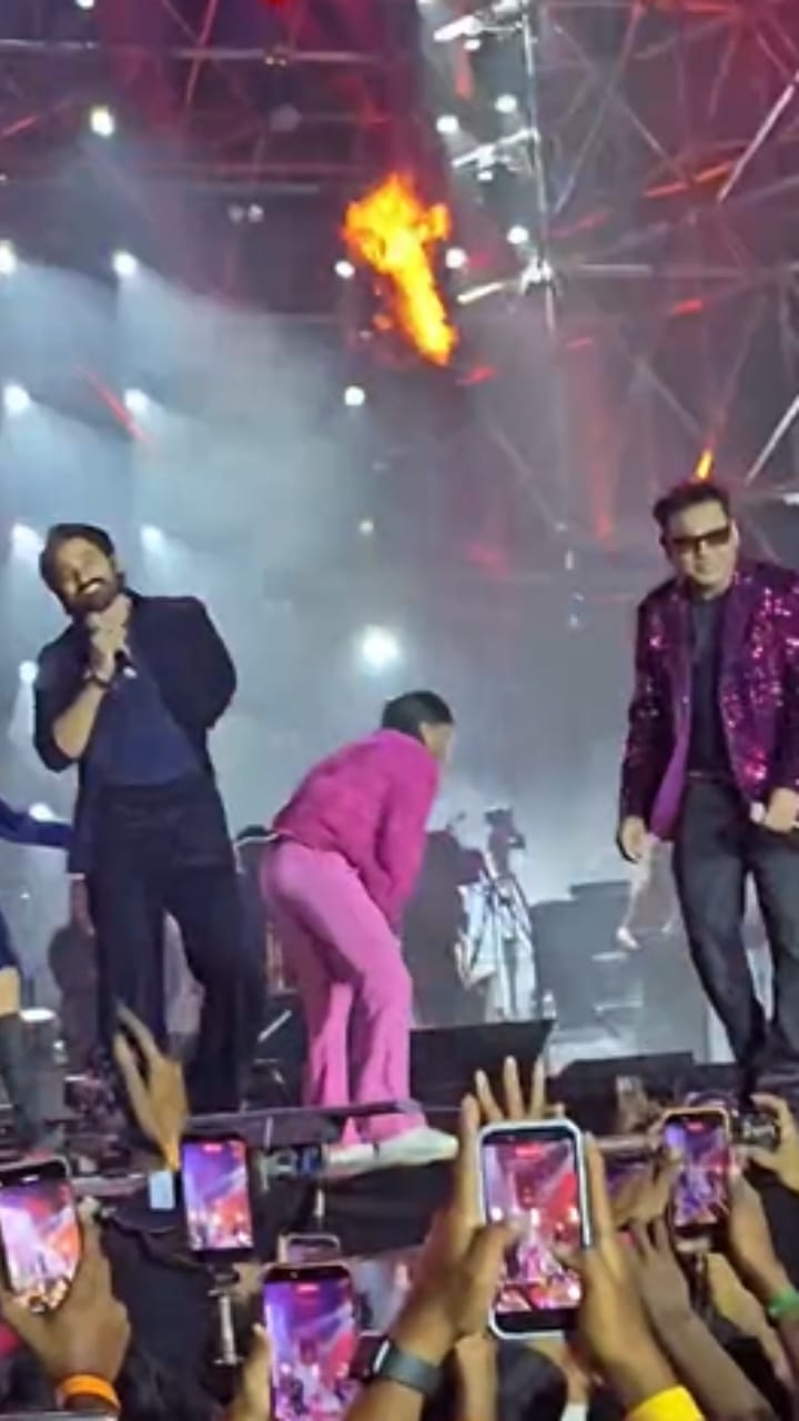 ಎಆರ್ ರೆಹಮಾನ್ ಶೋನಲ್ಲಿ ಸರ್ಪ್ರೈಸ್ ಎಂಟ್ರಿ ಕೊಟ್ಟ ಧನುಶ್: ವಿಡಿಯೋ