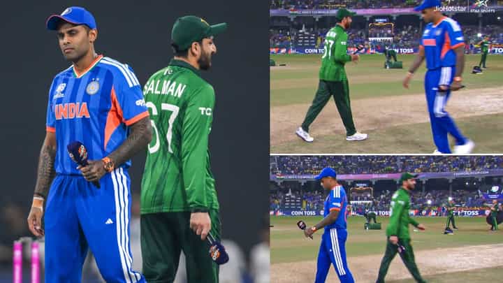 IND vs PAK: ಪಾಕ್ ನಾಯಕನೊಂದಿಗೆ ವಿಶ್ವಕಪ್ನಲ್ಲೂ ಕೈಕುಲುಕುದ ಸೂರ್ಯ IND vs PAK: ಪಾಕ್ ನಾಯಕನೊಂದಿಗೆ ವಿಶ್ವಕಪ್ನಲ್ಲೂ ಕೈಕುಲುಕುದ ಸೂರ್ಯ