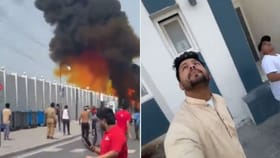 ಆಕಾಶದಿಂದ ಬಿದ್ದ ಕ್ಷಿಪಣಿ, ಕತಾರ್‌ನಲ್ಲಿ ಬೆಂಕಿಯ ಜ್ವಾಲೆ