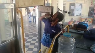 ಬಿಸಿಲ ಝಳಕ್ಕೆ ತತ್ತರಿಸಿದ ಪ್ರಯಾಣಿಕರಿಗೆ ಆಸರೆಯಾದ ಕೆಎಸ್​ಆರ್​ಟಿಸಿ ಬಸ್!