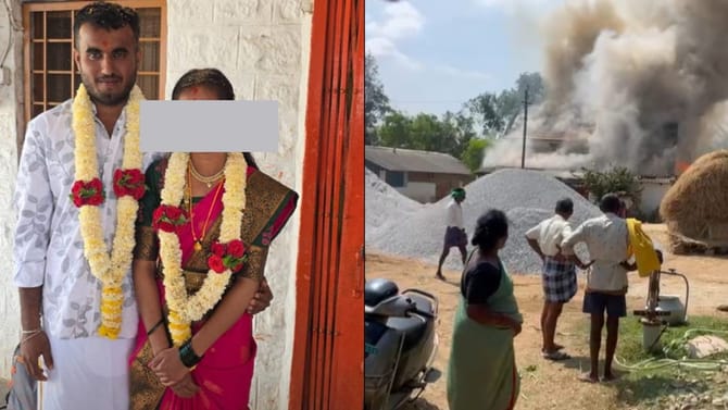 ಮಂಡ್ಯ: ಪ್ರೀತಿಸಿ ಮದುವೆಯಾದ ಅಳಿಯನ ಮನೆಗೆ ಬೆಂಕಿ ಹಚ್ಚಿದ ಮಾವ!