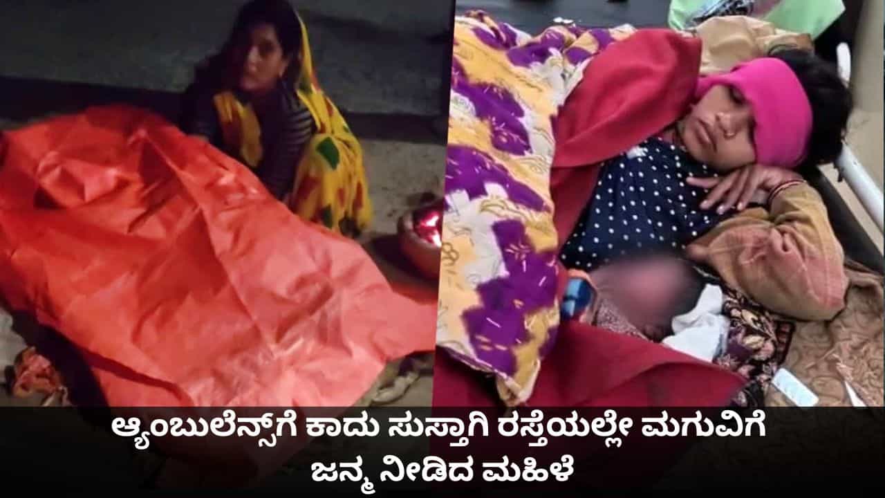 ಆ್ಯಂಬುಲೆನ್ಸ್​ಗೆ ಕಾದು ಕಾದು ಸಾಕಾಗಿ ರಸ್ತೆ ಬದಿಯಲ್ಲೇ ಮಗುವಿಗೆ ಜನ್ಮ ನೀಡಿದ ಮಹಿಳೆ!