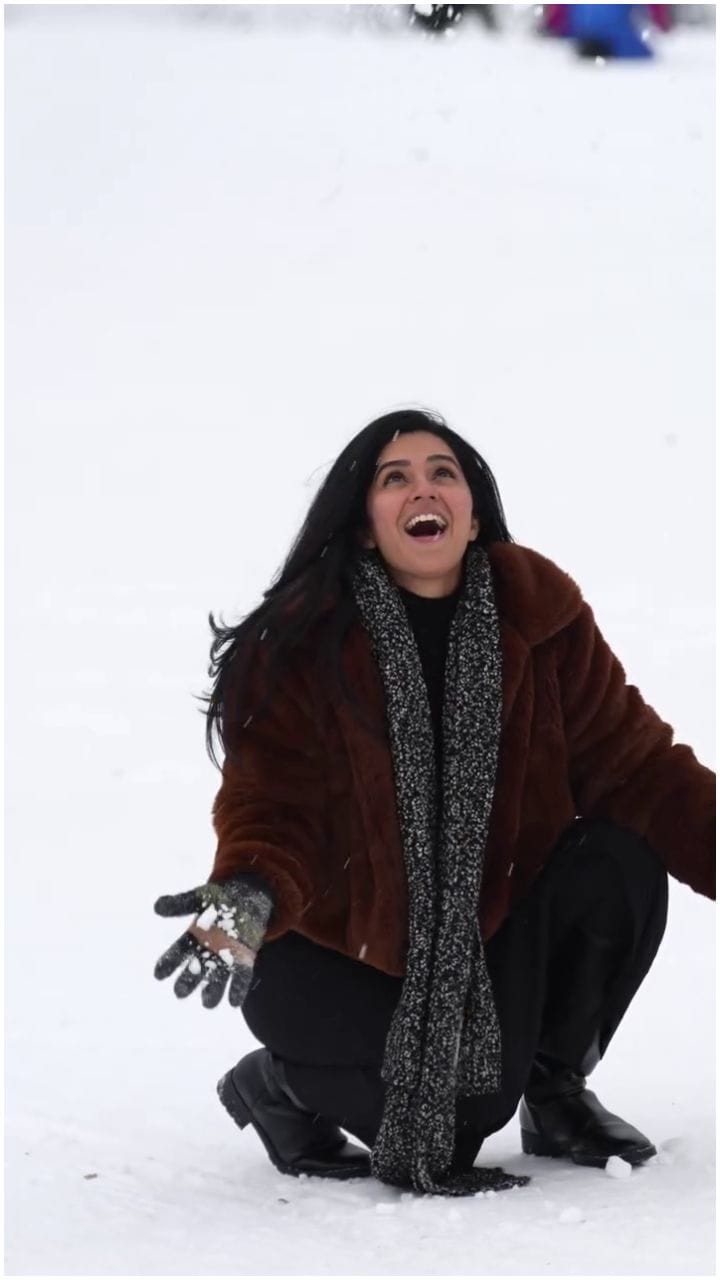 ಹಿಮದ ಮಧ್ಯೆ ಸಮಯ ಕಳೆದ ಮೇಘಾ ಶೆಟ್ಟಿ