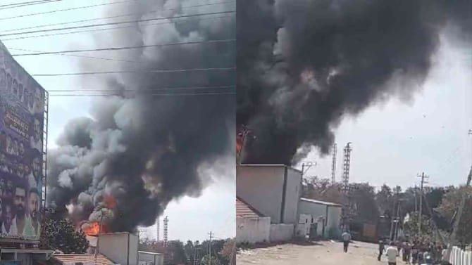 ಭಾರೀ ಅಗ್ನಿ ಅವಘಡ:20 ಕೋಟಿ ರೂ.ಹೆಚ್ಚು ಮೌಲ್ಯದ ವಸ್ತುಗಳು ಭಸ್ಮ