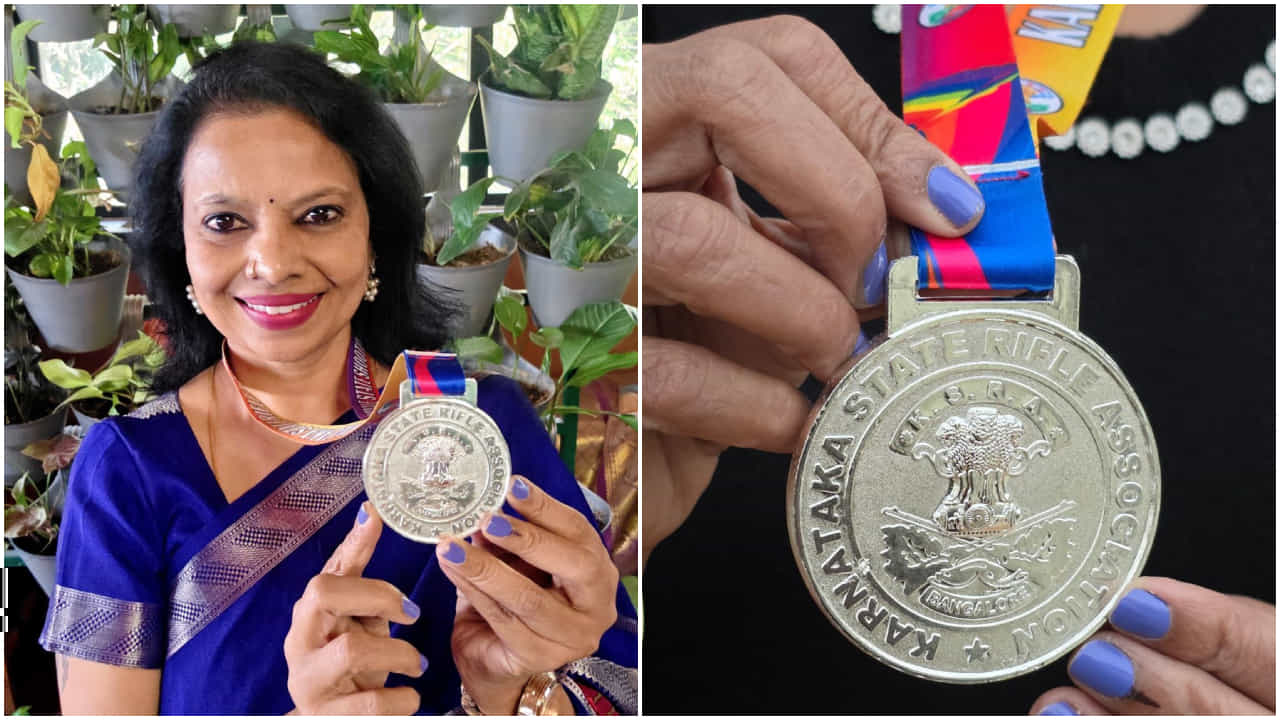 ಶೂಟಿಂಗ್ ಸ್ಪರ್ಧೆ: 57ನೇ ವಯಸ್ಸಿನಲ್ಲಿ ಬೆಳ್ಳಿ ಪದಕ ಗೆದ್ದ ಪರಿಮಳಾ ಜಗ್ಗೇಶ್