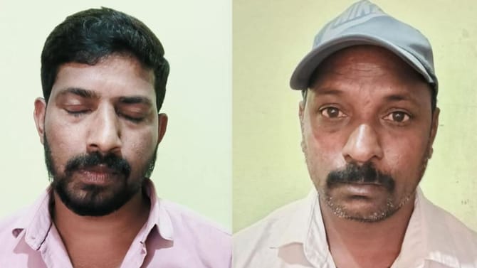 ಅಕ್ರಮವಾಗಿ ಕೇರಳ ಲಾಟರಿ ಮಾರಾಟ ಮಾಡುತ್ತಿದ್ದ ಇಬ್ಬರನ್ನು ಬಂಧಿಸಿದ ಪೊಲೀಸರು