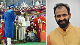 ಗುರುವೈಭವೋತ್ಸವ: ಗೌರವ ಡಾಕ್ಟರೇಟ್ ಪಡೆದ ಹಿರಿಯ ನಟ ರಾಘವೇಂದ್ರ ರಾಜ್​ಕುಮಾರ್