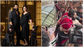 ಮಗುವನ್ನು ಎದೆಗವಚಿಕೊಂಡು ಓಡಿದ ರಾಮ್ ಚರಣ; ಅಭಿಮಾನಿಗಳ ಹುಚ್ಚಾಟ