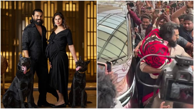 ಮಗುವನ್ನು ಎದೆಗವಚಿಕೊಂಡು ಓಡಿದ ರಾಮ್ ಚರಣ; ಅಭಿಮಾನಿಗಳ ಹುಚ್ಚಾಟ