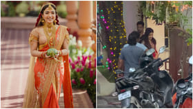 ನಗು ಚೆಲ್ಲುತ್ತಾ ಗಂಡನ ಮನೆಗೆ ಎಂಟ್ರಿ ಕೊಟ್ಟ ರಶ್ಮಿಕಾ ಮಂದಣ್ಣ