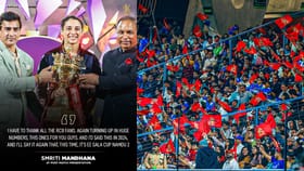 WPL ಟ್ರೋಫಿಯನ್ನು ಆರ್​ಸಿಬಿ ಅಭಿಮಾನಿಗಳಿಗೆ ಅರ್ಪಿಸಿದ ಸ್ಮೃತಿ