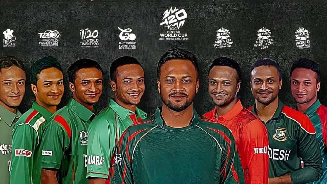 ರೋಹಿತ್ ಶರ್ಮಾ ಅಲ್ಲದೆ,  2007, 2009, 2010, 2012, 2014, 2016, 2021, 2022 ಮತ್ತು 2024 ರ ಟಿ20 ವಿಶ್ವಕಪ್​ಗಳಲ್ಲಿ ಕಣಕ್ಕಿಳಿದ ಮತ್ತೋರ್ವ ಆಟಗಾರನೆಂದರೆ ಬಾಂಗ್ಲಾದೇಶದ ಶಾಹಿಬ್ ಅಲ್ ಹಸನ್. 2025 ರಲ್ಲಿ ಶಾಕಿಬ್ ಟಿ20 ಅಂತಾರಾಷ್ಟ್ರೀಯ ಕ್ರಿಕೆಟ್​ಗೆ ವಿದಾಯ ಹೇಳಿದ್ದರು. ಒಂದು ವೇಳೆ ಅವರು ನಿವೃತ್ತಿಯಾಗದೇ ಇದ್ದಿದ್ದರೂ ಈ ಬಾರಿ ಕಣಕ್ಕಿಳಿಯುತ್ತಿರಲಿಲ್ಲ. ಏಕೆಂದರೆ ಈ ಬಾರಿಯ ಟಿ20 ವಿಶ್ವಕಪ್ ಟೂರ್ನಿಯಿಂದ ಬಾಂಗ್ಲಾದೇಶ್ ತಂಡ ಹೊರಗುಳಿದಿದೆ. 