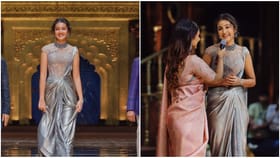 ವೇದಿಕೆ ಮೇಲೆ ರ‍್ಯಾಂಪ್ ವಾಕ್ ಮಾಡಿದ ಮಹೇಶ್ ಬಾಬು ಮಗಳು ಸಿತಾರಾ