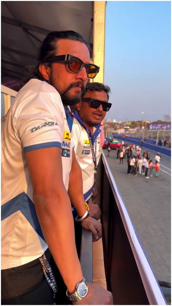 ಗೋವಾದಲ್ಲಿ ರೇಸ್ ವೀಕ್ಷಿಸಿದ ಕಿಚ್ಚ ಸುದೀಪ್