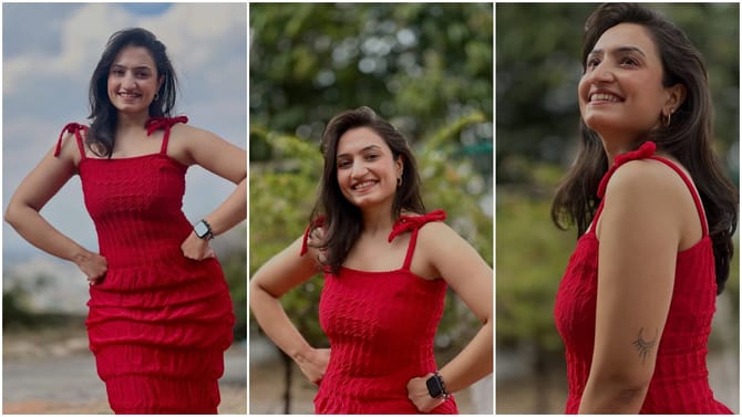 ಆಹಾ, ಎಷ್ಟು ಚೆಂದ; ಗುಲಾಬಿ ಹೂವಿನಂತೆ ಕಂಗೊಳಿಸಿದ ವೈಷ್ಣವಿ