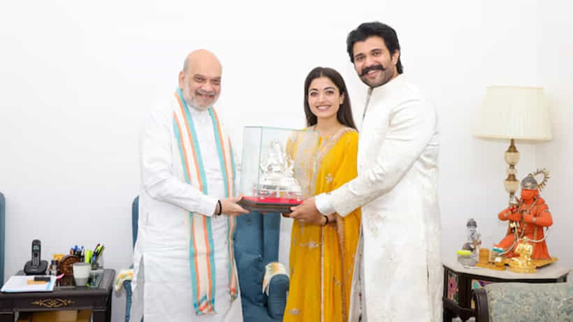 ಗೃಹಸಚಿವ ಅಮಿತ್ ಶಾ ಭೇಟಿ ಮಾಡಿದ ರಶ್ಮಿಕಾ-ವಿಜಯ್; ಕಾರಣವೇನು?
