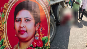 ದ್ವಿಚಕ್ರ ವಾಹನಕ್ಕೆ ಟಿಪ್ಪರ್ ಡಿಕ್ಕಿ: ಮಹಿಳೆ ಸಾವು, ಮಗ ಬದುಕಿದ್ದೇ ಪವಾಡ!