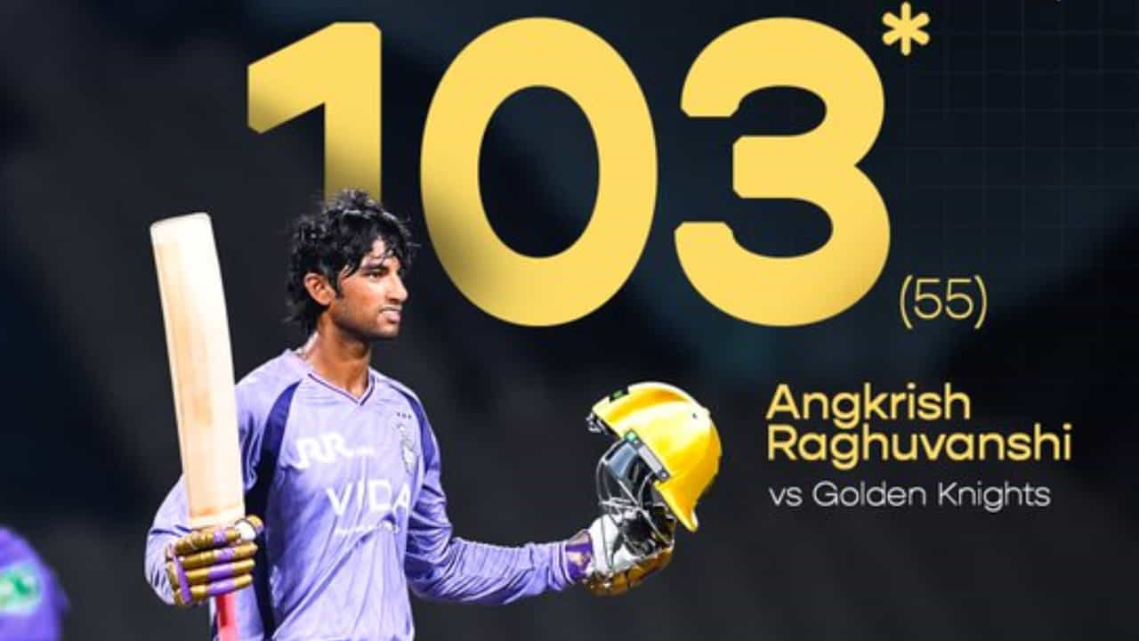 IPL 2026: ಕೇವಲ 55 ಎಸೆತಗಳಲ್ಲಿ ಸ್ಫೋಟಕ ಶತಕ ಚಚ್ಚಿದ ಅಂಗ್‌ಕ್ರಿಶ್ ರಘುವಂಶಿ
