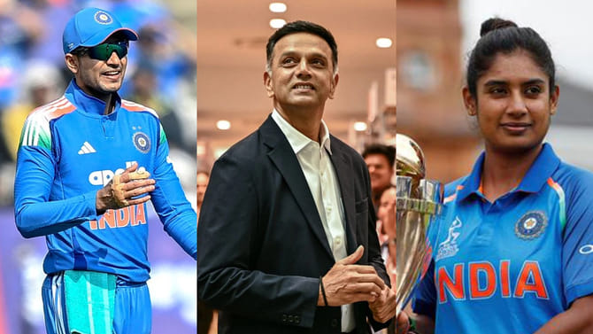 ಗಿಲ್​ ವರ್ಷದ ಕ್ರಿಕೆಟಿಗ; ದ್ರಾವಿಡ್, ಮಿಥಾಲಿಗೆ ಜೀವಮಾನ ಸಾಧನೆ ಪ್ರಶಸ್ತಿ