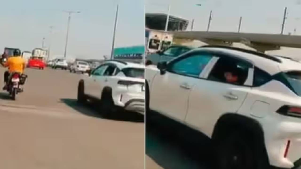 ವಿಡಿಯೋ: ಕಾರಿಂದ ವಾಟರ್ ಬಲೂನ್ ಎಸೆದ ಬಾಲಕ, ನಿಯಂತ್ರಣ ತಪ್ಪಿ ಫ್ಲೈಓವರ್ ಗೋಡೆಗೆ ಡಿಕ್ಕಿ ಹೊಡೆದ ಬೈಕ್ ಸವಾರ