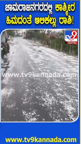 ಆಲಿಕಲ್ಲು ಮಳೆಗೆ ಕಾಶ್ಮೀರದಂತೆ ಕಂಡ ಚಾಮರಾಜನಗರ!