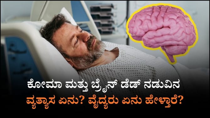 ಕೋಮಾ ಮತ್ತು ಬ್ರೈನ್ ಡೆಡ್ ನಡುವಿನ ವ್ಯತ್ಯಾಸ ಏನು? ವೈದ್ಯರು ಏನ್ ಹೇಳ್ತಾರೆ