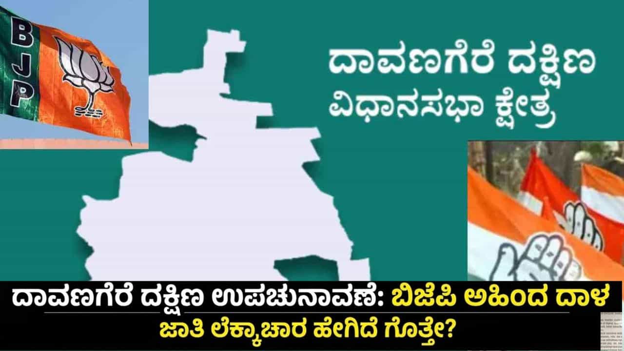 ದಾವಣಗೆರೆ ಉಪಚುನಾವಣೆ: ಕಾಂಗ್ರೆಸ್ ಭದ್ರಕೋಟೆಯಲ್ಲೇ ಅಹಿಂದ ದಾಳ ಉರುಳಿಸಿದ ಬಿಜೆಪಿ! ಜಾತಿ ಲೆಕ್ಕಾಚಾರ ಹೇಗಿದೆ ಗೊತ್ತೇ? ದಾವಣಗೆರೆ ಉಪಚುನಾವಣೆ: ಕಾಂಗ್ರೆಸ್ ಭದ್ರಕೋಟೆಯಲ್ಲೇ ಅಹಿಂದ ದಾಳ ಉರುಳಿಸಿದ ಬಿಜೆಪಿ! ಜಾತಿ ಲೆಕ್ಕಾಚಾರ ಹೇಗಿದೆ ಗೊತ್ತೇ?
