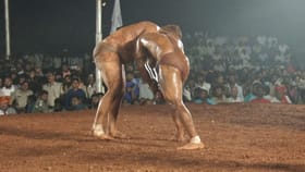 ಕುಸ್ತಿ ಕಾಳಗದಲ್ಲಿ ದಾವಣಗೆರೆ ಜನರ ಗಮನ ಸೆಳೆದ ಇರಾನ್ ಪೈಲ್ವಾನ್ ಮಿರ್ಜಾ