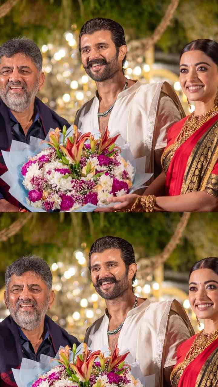 ಮಂದಣ್ಣ-ದೇವರಕೊಂಡ ಆರತಕ್ಷತೆಯಲ್ಲಿ  ಡಿಕೆಶಿ