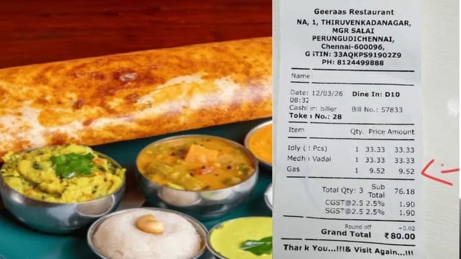 ಇದೆಂಥಾ ಕಾಲ ಬಂತಪ್ಪಾ! ಹೋಟೆಲ್ ಬಿಲ್​ನಲ್ಲಿ ಸೇರ್ಪಡೆಯಾಯ್ತು ಗ್ಯಾಸ್ ಶುಲ್ಕ
