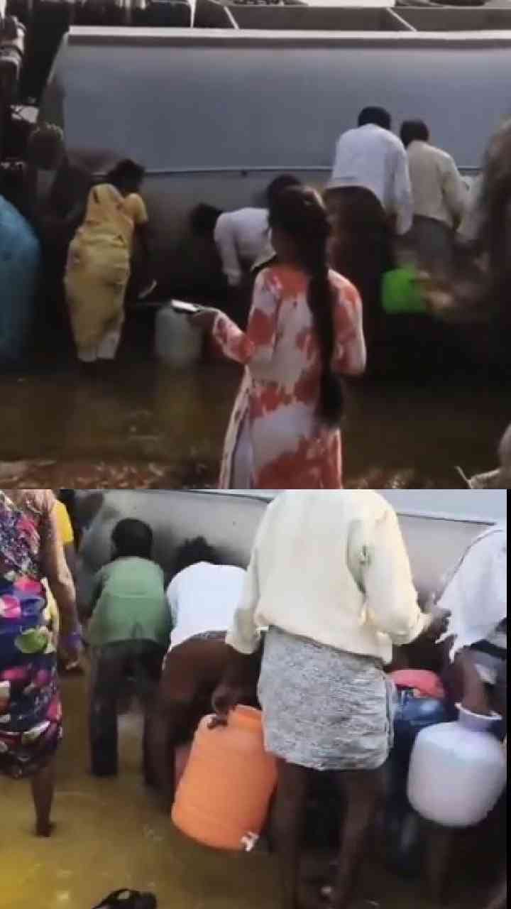 ತುಪ್ಪಕ್ಕಾಗಿ ಬಕೆಟ್-ಬಿಂದಿಗೆ ತಂದ ಜನ