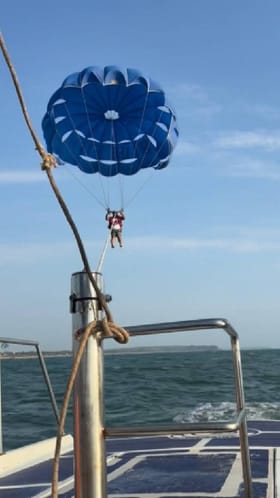 ಪ್ಯಾರಾಸೈಲಿಂಗ್ ಕೇಬಲ್ ಕಟ್: 100 ಅಡಿ ಎತ್ತರದಿಂದ ಸಮುದ್ರಕ್ಕೆ ಬಿದ್ದ ಪ್ರವಾಸಿಗ!