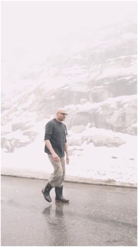 ಸ್ನೋಫಾಲ್ ಎಂಜಾಯ್ ಮಾಡಿದ ಇಂದ್ರಜಿತ್ ಲಂಕೇಶ್