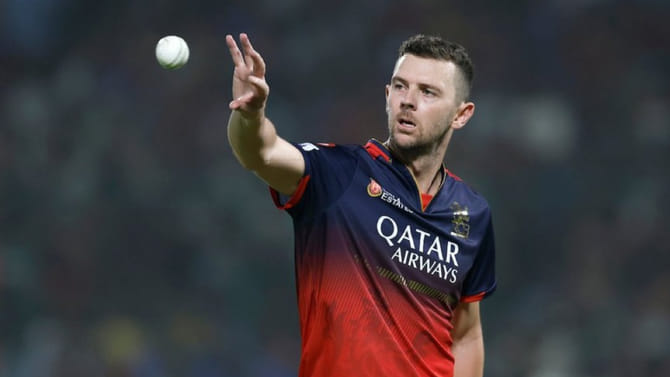 ಆರ್​ಸಿಬಿ ವೇಗಿ ಜೋಶ್ ಹೇಜಲ್​ವುಡ್ ಎಷ್ಟು ಪಂದ್ಯಗಳಿಗೆ ಅಲಭ್ಯ?