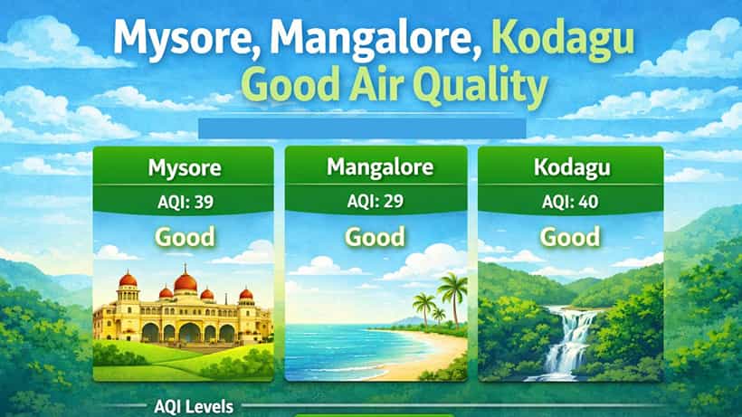 ಕರ್ನಾಟಕ ವಾಯು ಗುಣಮಟ್ಟ: ಮಲೆನಾಡಿನಲ್ಲಿ ಶುದ್ಧ ಗಾಳಿ! ನಿಮ್ಮ ನಗರದ AQI ಎಷ್ಟಿದೆ?
