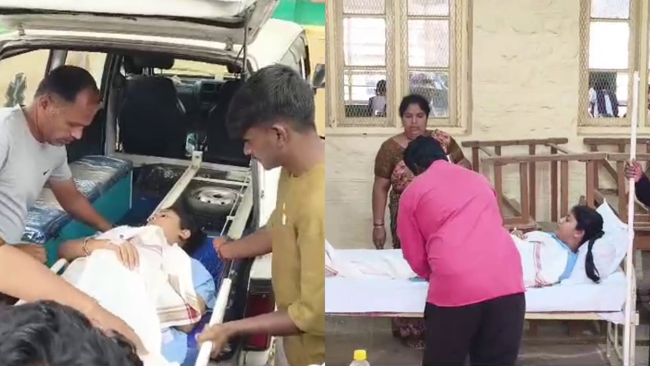 ಆಂಬ್ಯುಲೆನ್ಸ್ ನಲ್ಲೇ ಬಂದು ಸ್ಟ್ರೆಚರ್ ಮೇಲೆ ಮಲಗಿಕೊಂಡೇ SSLC ಪರೀಕ್ಷೆ ಬರೆದ ವಿದ್ಯಾರ್ಥಿನಿ: ವಿಡಿಯೋ ನೋಡಿ