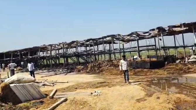 ರಾಯಚೂರು: ಬೆಂಕಿ ಅವಘಡಕ್ಕೆ 700 ಕುರಿಗಳ ಸಮೇತ ಶೆಡ್ ಸುಟ್ಟು ಭಸ್ಮ